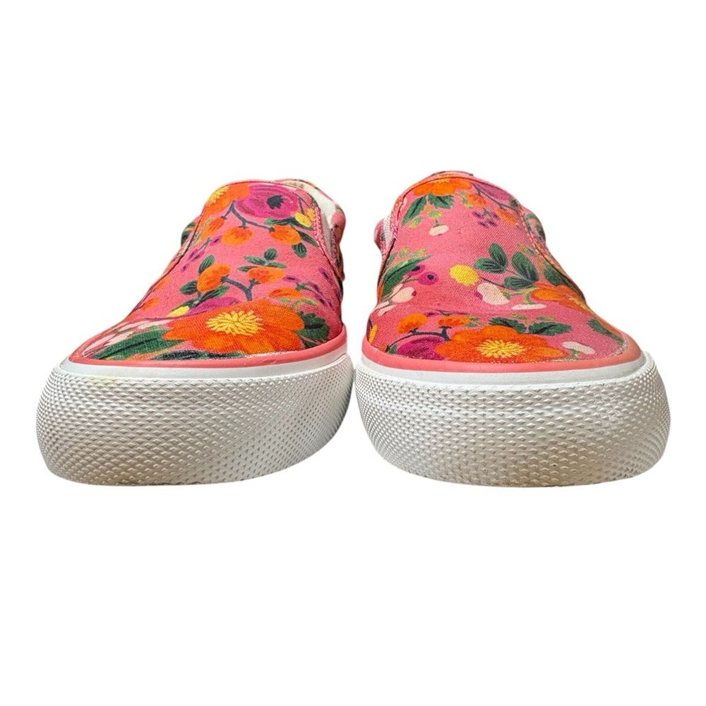 Keds X Rifle Paper Co. Anchor Slip On Vintage Blossom Pink Sneaker Women Size 9 - Picture 4 of 11